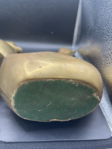 Brass Swans Set of 2 Mid-Century Modern - Picture 7 of 9