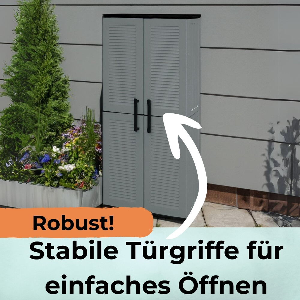 Gartenschrank Kunststoff Balkon Schrank Wetterfest Haushaltsschrank
