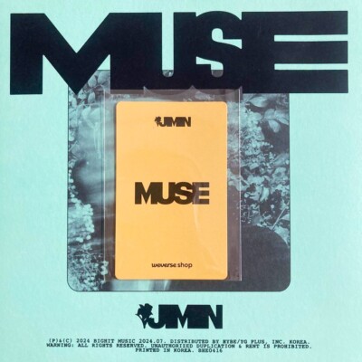 BTS ジミン JIMIN MUSE weverse アーリーバード特典 BTS JIMIN 'MUSE' WEVERSE SHOP POB EARLY BIRD SPECIAL GIFT