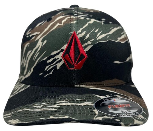 Volcom Men's Hat Full Stone Camo FlexFit Embroidered Cap - Picture 2 of 3