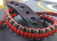 Archery red & dark gray Bling Sling bow wrist strap FREE SHIP Ohio State color