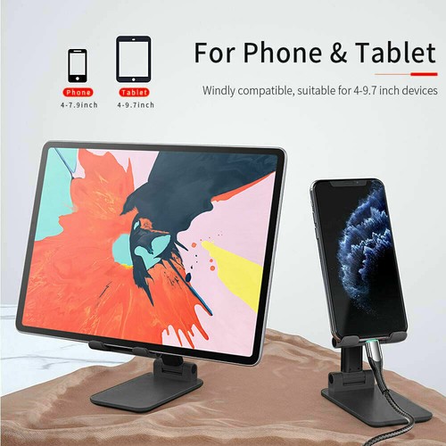 Adjustable Cell Phone Tablet Stand Desktop Holder Mount Mobile Phone iPad iPhone - Picture 2 of 16