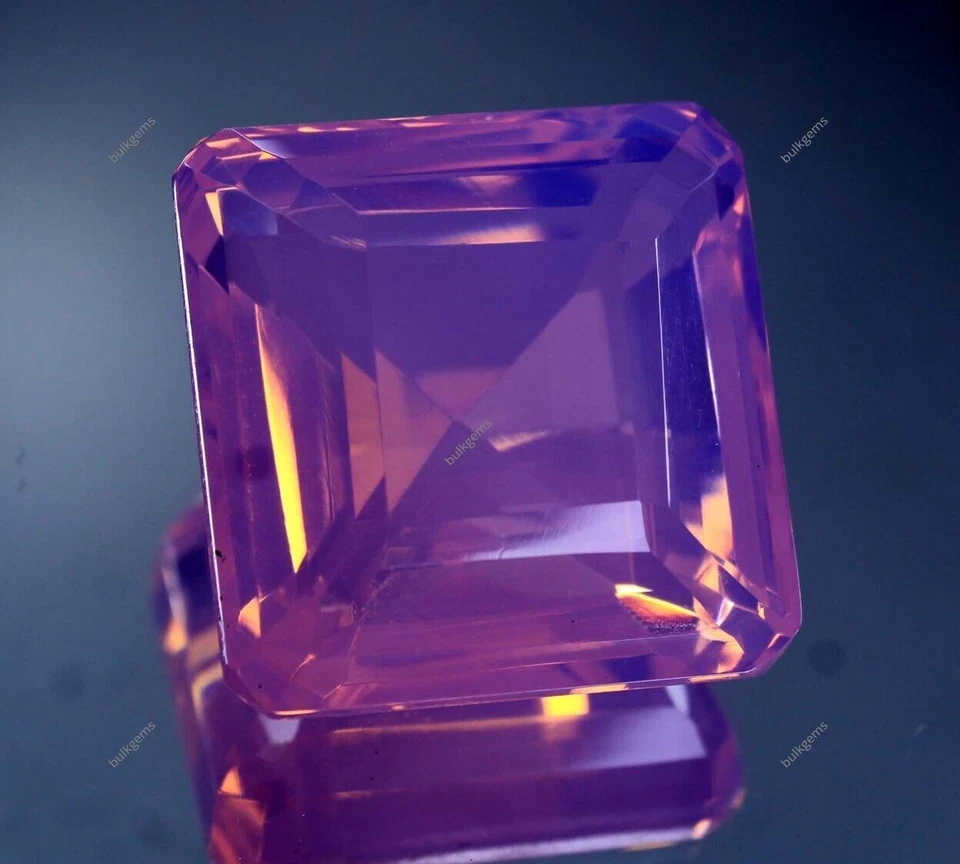 Piedra preciosa suelta cuadrada ópalo color rosa natural 77 quilates con certificación australiana Foto 4 de 4