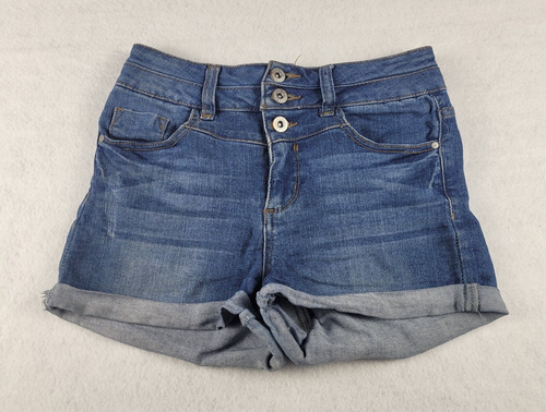 Jay Jays Shorts Womens 6 Blue Denim High Rise Cuffed Hem Stretch Pockets Summer