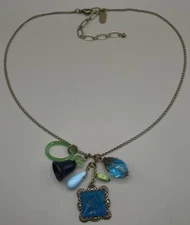 Grandmother’s Buttons Women’s Charm Pendant Necklace Glass Crystal 17-20”