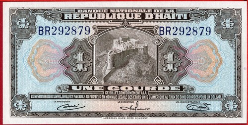 HAITI 1 GOURDE L 12 4 1919 P 185 UNC free shipping from 100$ - Picture 2 of 7