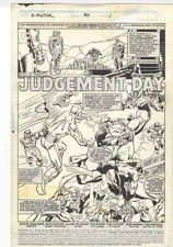 X-Factor #50 Pg 1 SPLASH Page Original Comic Art Rich Buckler