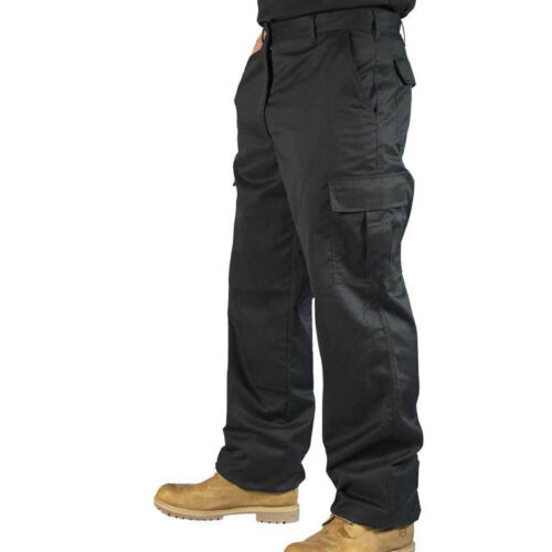 Mens Cargo Combat Work Trousers Size 30 to 48 Black Navy - Machine Washable UK - Picture 1 of 4