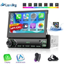7" 1 DIN Flip Out Autoradio Wireless Carplay Android Auto BT USB MP5 Player +Kam