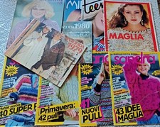 LOTTO 10 riviste vintage fai da te ricamo uncinetto lana. 