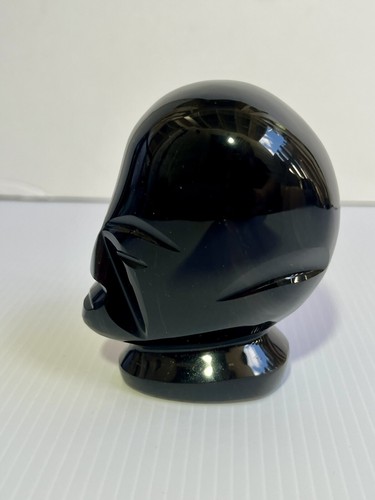 Obsidian Head Carved Black Mayan Aztec Tribal Maya 3 1/2” - Picture 5 of 8
