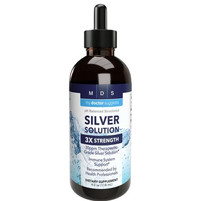 Alkaline Structured Silver Liquid 30ppm - Advanced Immune Support Liquid Drop...