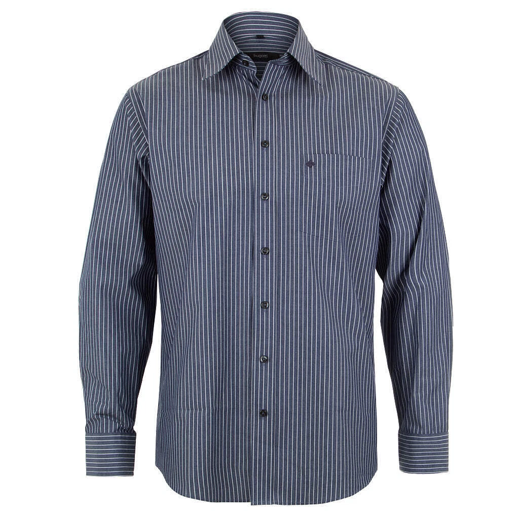 Bugatti 9350-48702 Camisa Informal 1:1 Brazo, Marino-390, M Para Hombre