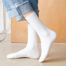 5 pairs of summer ladies solid color breathable and wicking medium stockings