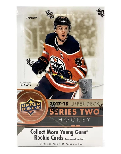 2017-18 UPPER DECK SERIES 2 HOCKEY HOBBY BOX NEW FACTORY SEALED
