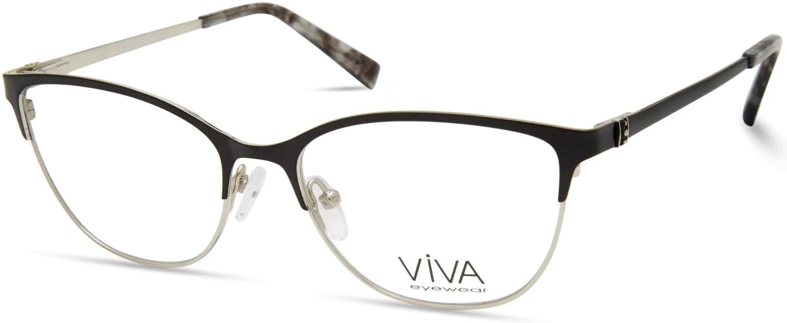 VIVA Eyewear VV4524 002 Black Cat Eye Optical Eyeglasses Metal Frame 51-16-140