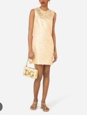 Dolce & Gabbana Gold Lame Mini Dress Size IT 36 (XS) RRP £1500