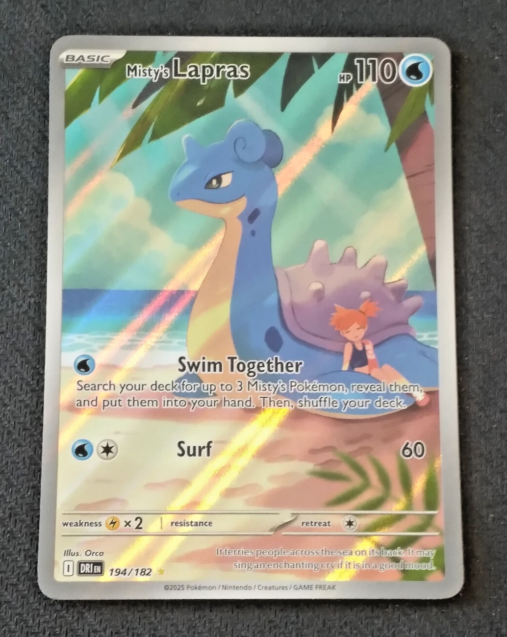 Deal for Misty's Lapras 194/182 Sv10: Destined Rivals Illustrated Rare Pokemon TCG card