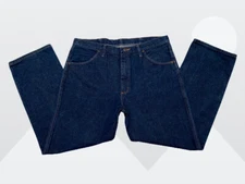 Rustler 87620NV Men's Dark Wash Blue Straight Leg Heavy Denim Boot Jeans 38x29