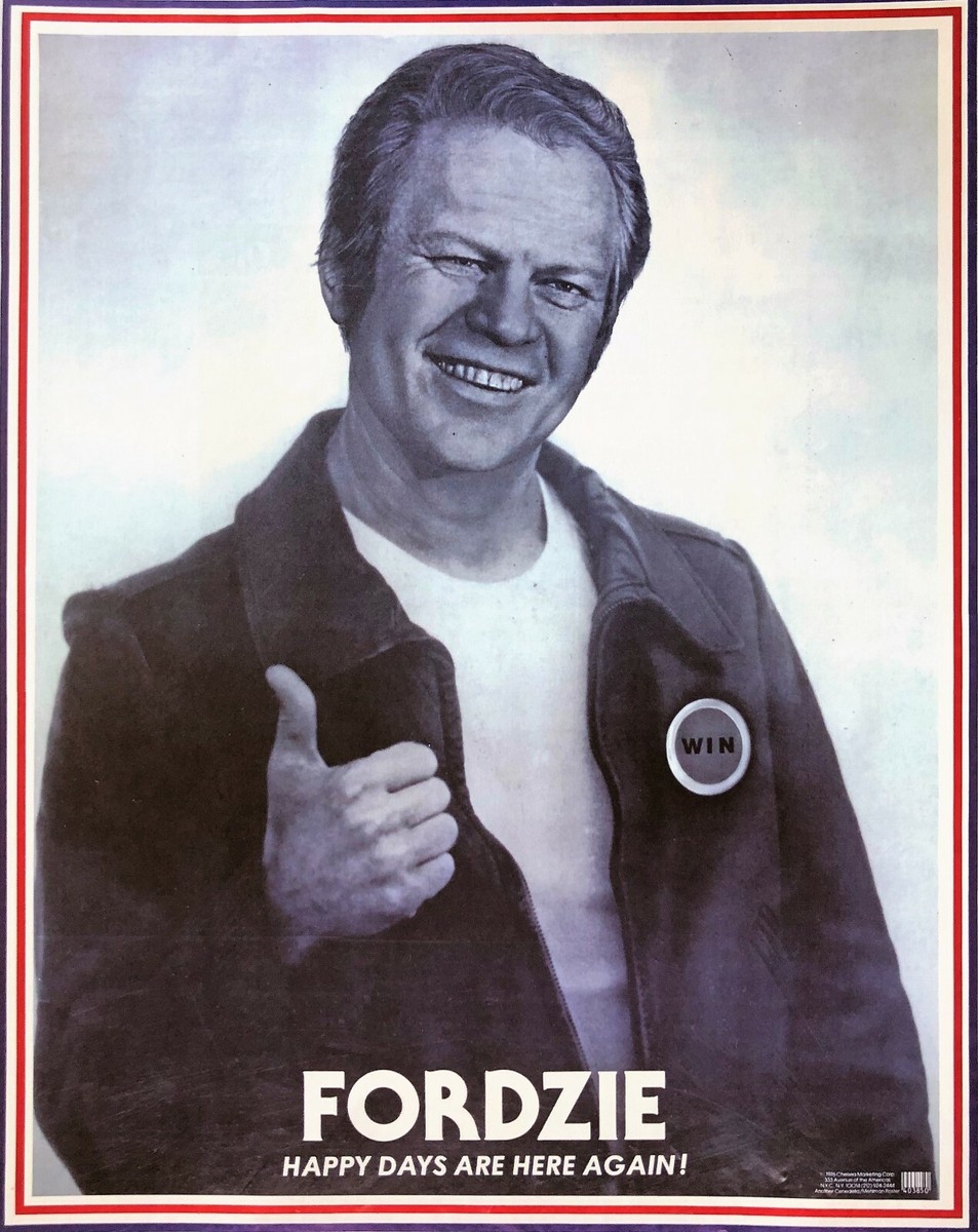 Gerald Ford, Fordzie , 1976 Campaign Poster Framed Reproduction | eBay