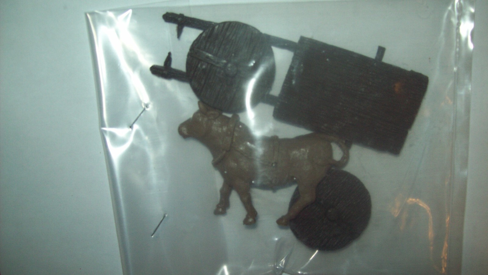 Barzso Treasure Chest, mint in bag ox cart set, Davy Crockett