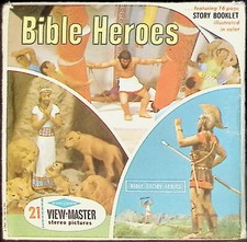 Bible Heroes 3d View-Master 3 Reel Packet Samson  Delilah David  Goliath Lions