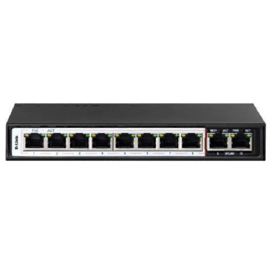 NEW D-Link 10-Port PoE Switch with 8 Long Reach 250m PoE Ports 2 Uplink Ports