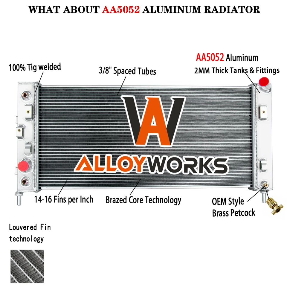 Radiador de 3 filas para Chevy Impala Monte Carlo 2006-11 05-08 Buick Allure LaCrosse Foto 2 de 4