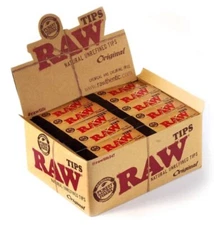 RAW Tips Original Roll Up Tips Full Box, 50 Packs
