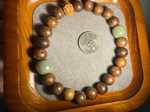 Stretch Wrap Mala Bracelet Buddha Bead Sandalwood Buddhist Prayer Beads - Picture 6 of 8