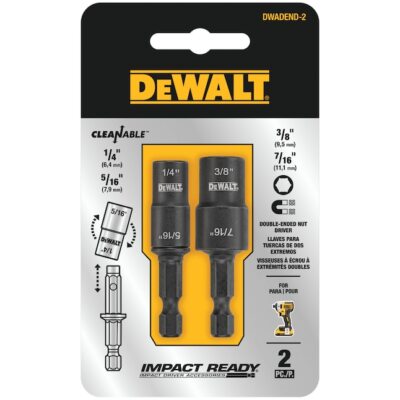 DEWALT Magnetic Nut Driver Hex Head Drill Bit Set Double Ended 2