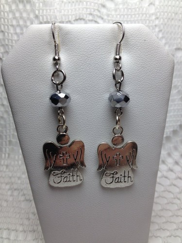 Handmade French Hook Earrings Jewelry Angel of FAITH Earrings tblpr319 - Picture 6 of 8