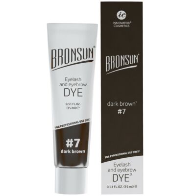 BRONSUN #7 Dark Brown Eyelash & Eyebrow Dye 15 ml (Tube) By Innovator Cosmetics