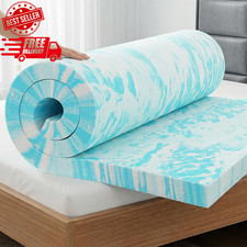 OLIXIS Gel Memory Foam Mattress Topper, Full 3 Inch, Cooling Gel Infused Soft...