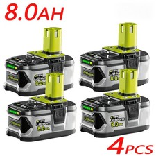 4PCS For Ryobi One Plus P108 18 Volt Lithium High Capacity Battery Replacement