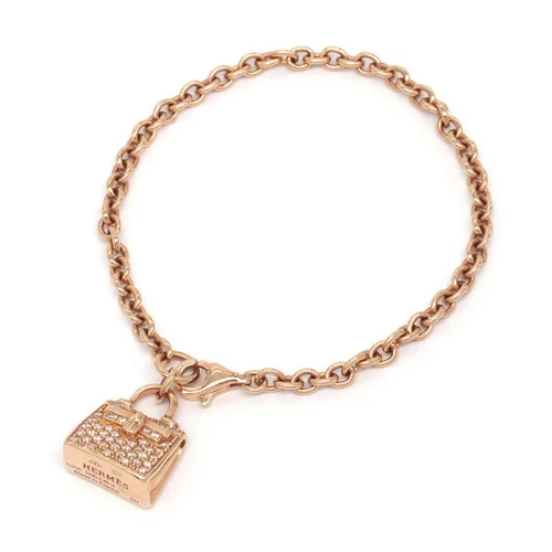 HERMÈS Bracciale HERMES Amuleto Kelly misura SH diamante K18PG P0031438