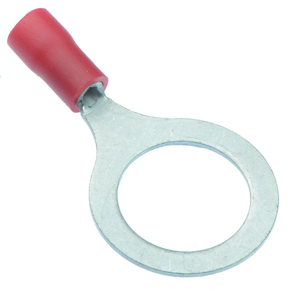 50 x Red 13mm Insulated Crimp Ring Terminal