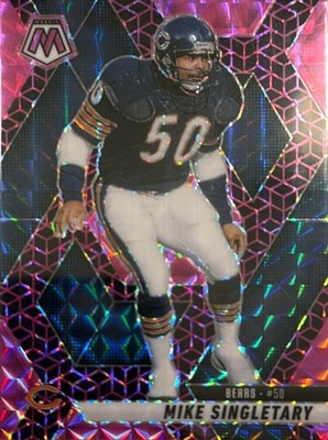 2025 PANINI MOSAIC #153 MIKE SINGLETARY, MOSAIC PINK SPECTRIS FOTL 3/13