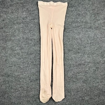 Danskin Women's Dance Tights Nude Pink Footed Fit S/M Check Measurements