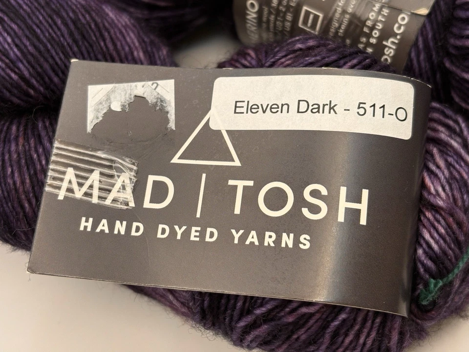 Mad Tosh Merino Light "Eleven Dark" Superwash Wool Fingering 840 yds Purple - Image 4 of 4