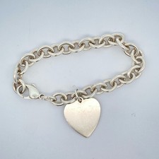 Sterling Silver Heart Charm Bracelet - 7" C31018241 