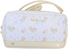 San-X Character Rilakkuma Horizontal Wallet Shoulder Ivory 152052 Bag Pouch New