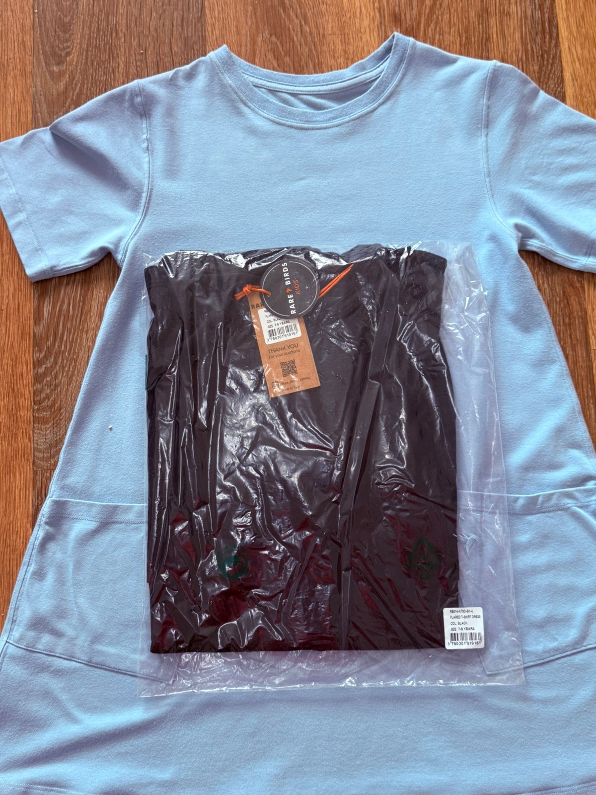 BNWT Bagged Rare Birds Neurodivergent Clothing Dress Age 5-6 Pale Blue image 4