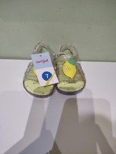 NWT Cat  Jack Lemon Toddler Girl Jelly Sandals Clear Size 7 Summer Fruit