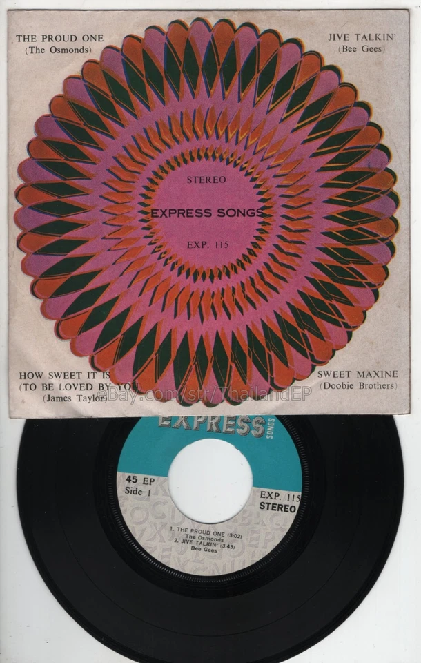 THE OSMONDS /BEE GEES /JAMES TAYLOR /DOOBIE BROTHERS THAI EP 7" THAILAND 45RPM - Image 2 of 3