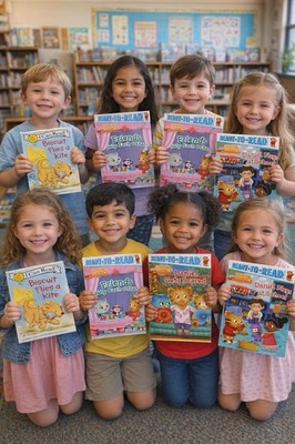 LOT of 8 Early Reader Level Pre 1 Books Daniel Tiger Biscuit Puppy Preschool