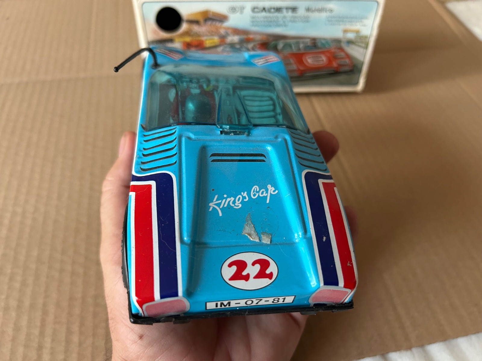 Portuguese vintage toy car 1970s General Mabor Champion and Motorcraft advertisi