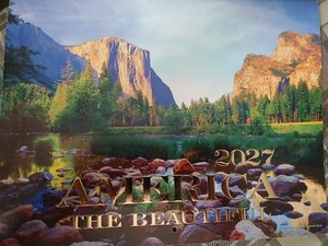 2027 AMERICA THE BEAUTIFUL 12-MONTH WALL CALENDAR-NEW-FAST SHIPPING