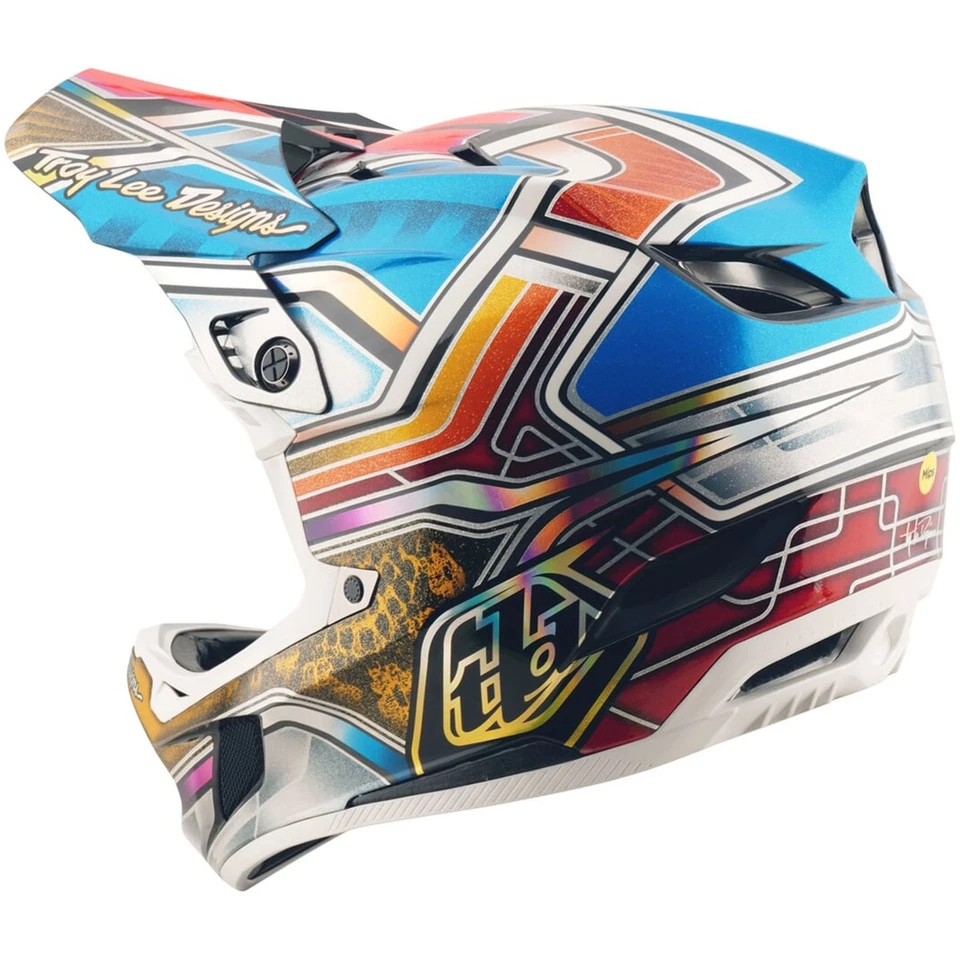 Troy Lee Designs D4 Carbon with MIPS Helmet TLD BMX MTB DH Lowrider - Blue - Image 3 of 4