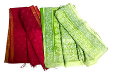Indian Dress Sari Vintage Craft Fabric Lots Decor Printed Sewing Saree 2P